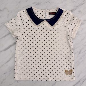 Catimini Butterfly Tee with Collar
